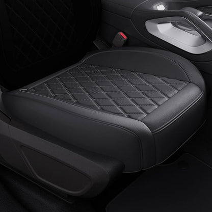 1PCS Nappa Leather Car Seat Cover Waterproof Wrap Around Bottom Seat Cushion Durable Car Seat Protector Universal Auto Seat Pad
