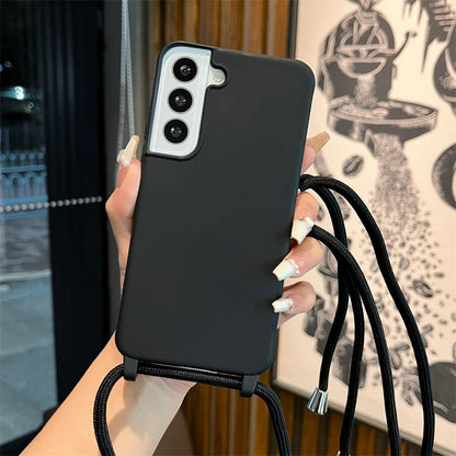 Crossbody Lanyard Strap Case For Samsung Galaxy S26 S25 Edge S24 S23 S22 S21 S20 FE Plus Note 10 20 Ultra A41 A21S 5G Soft Cover