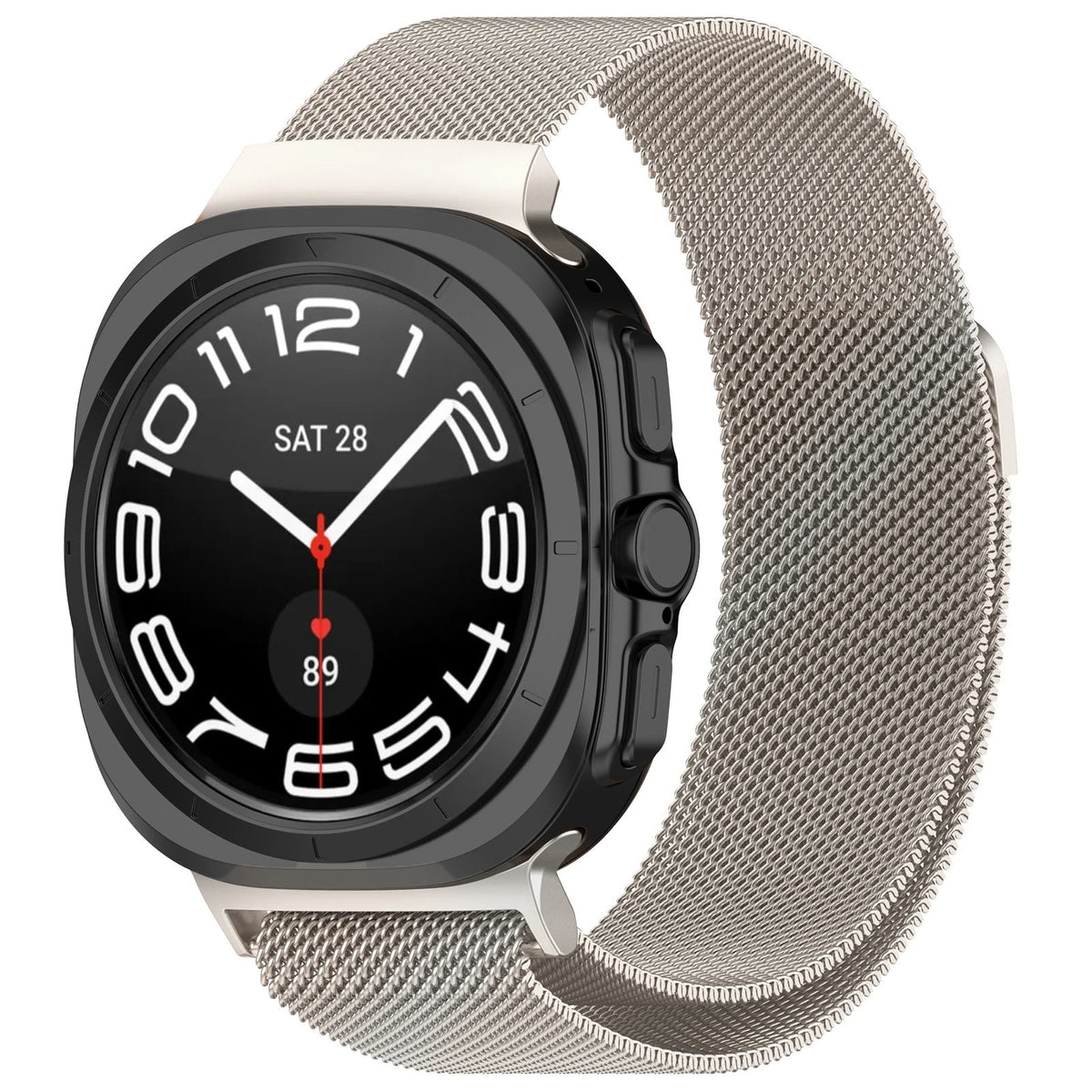 Thick Milanese Loop for Samsung Galaxy Watch Ultra strap 47mm Stainless Steel Magnetic Bracelet Galaxy Watch 7 ultra band 47 mm