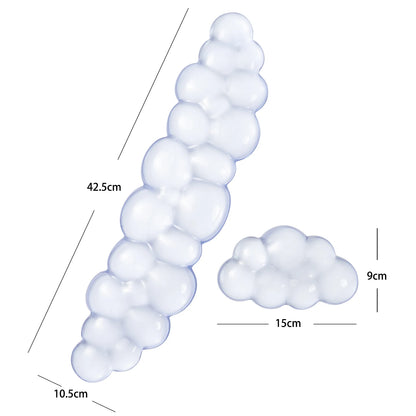 Cute Cloud Ergonomic Wrist Rest Silicone TPU Keyboard Mouse Pad Pressure Relief Comfort for Office Gaming Laptop Desktop Gift