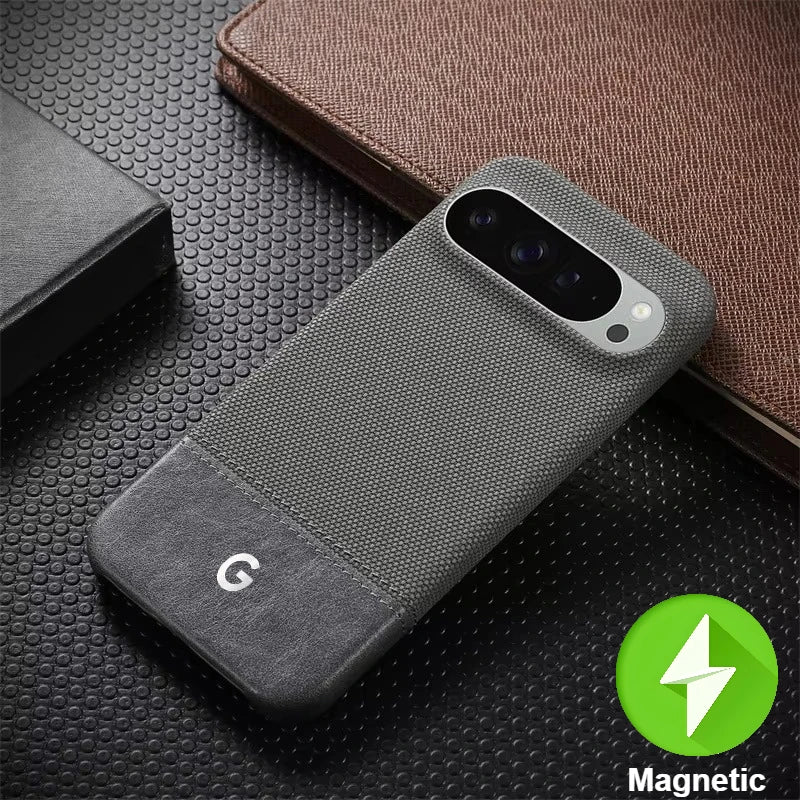 Premium PU Leather Splicing Texture Business Phone Case For Google Pixel 11 10 9 Pro XL 10A 8A For MagSafe Magnetic Cover Funda