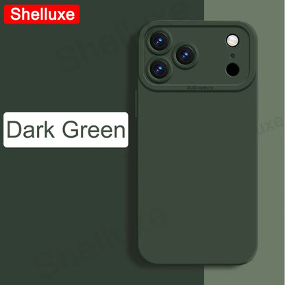 Silky Feel Liquid Silicone Soft Case Shelluxe For iPhone 17 17e 16 16e 15 14 13 Pro Max iPhone17 Air iPhone16 Plus Phone Cases