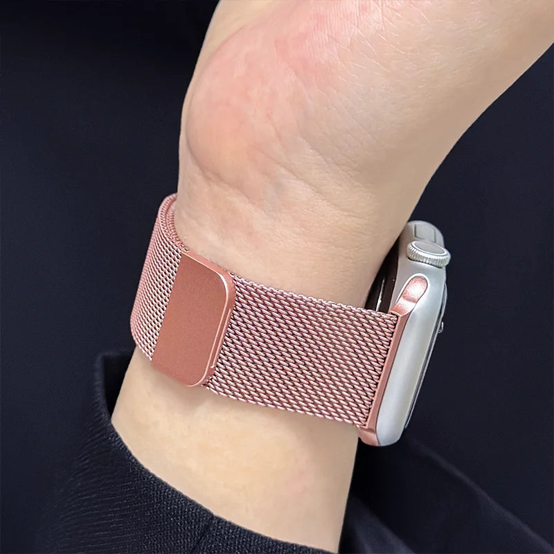 Milanese loop strap For Apple Watch band 11 46mm 44mm 40mm 41mm 42mm 45mm bracelet iwatch series 10 8 7 6 5 4 SE 9 Ultra 3 49mm