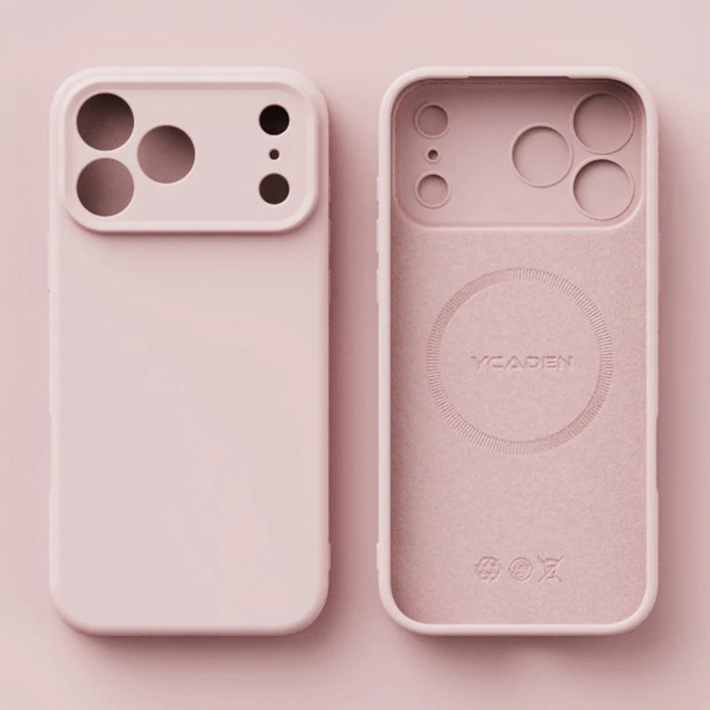 Original Liquid Silicone Magnetic Phone Case For iPhone 17 16 15 14 13 12 Pro Max Plus 17 Air For Magsafe Wireless Charge Cover