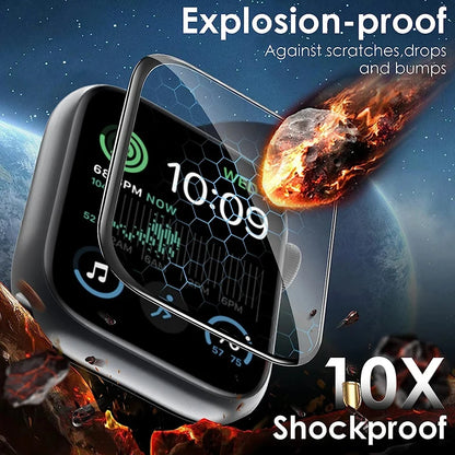 1-5Pcs Full Screen Coverage For Apple Watch 9 8 7 6 5 38MM 40MM 42MM 44MM 41MM 45MM Screen Protector For IWatch Ultra 1 2 3 49MM