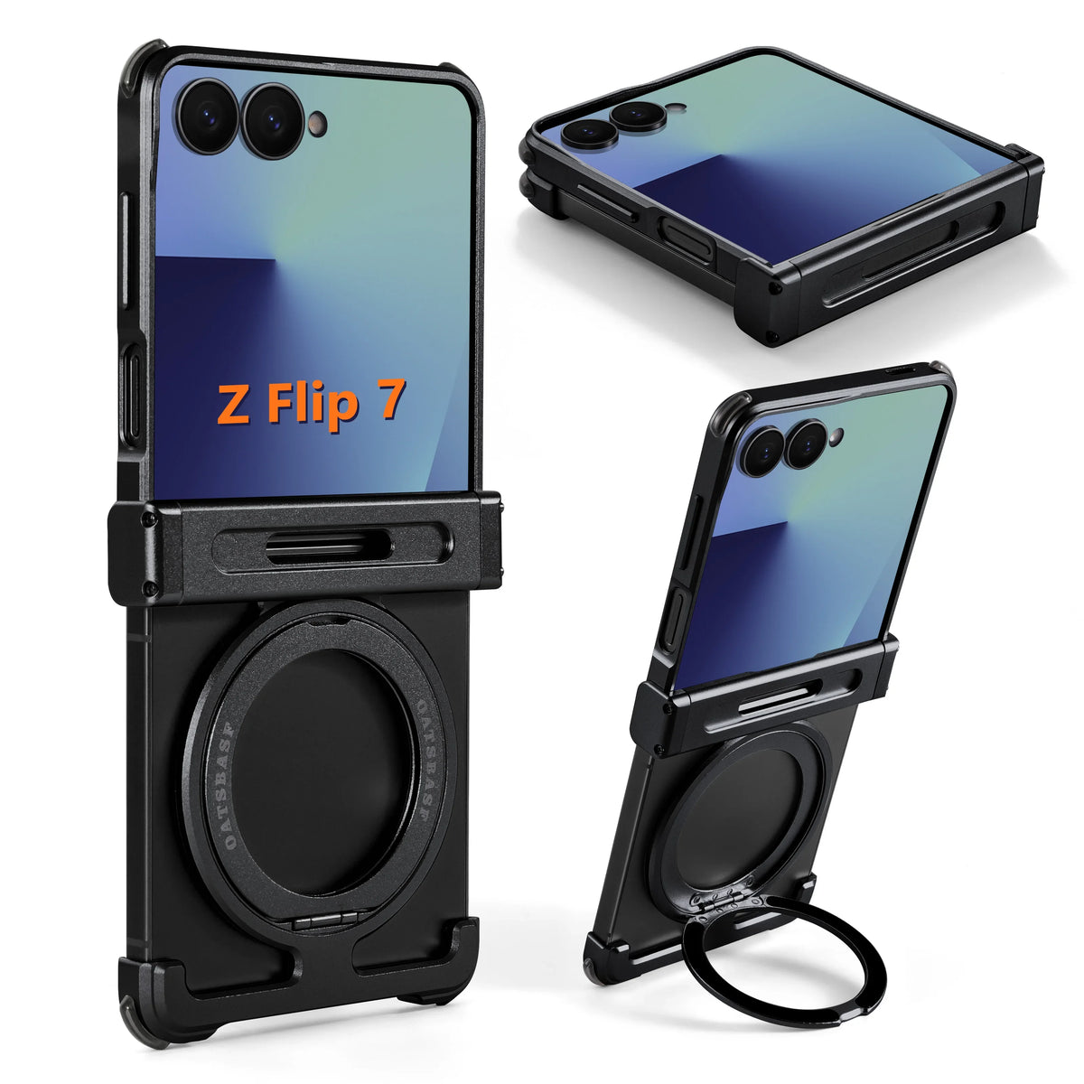 Eary for Samsung Galaxy Z Flip 8 7 6 Case for MagSafe 360° Rotatable Magnetic Kickstand Ultra-Thin Shockproof Protective Cover