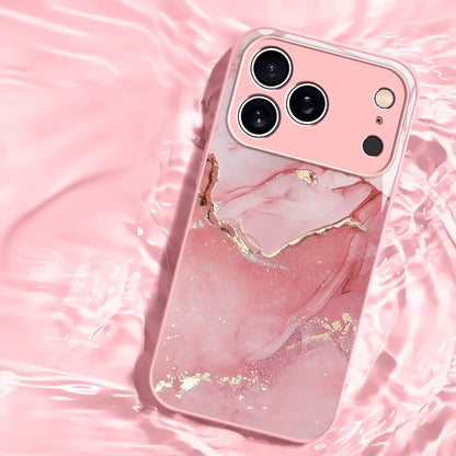 Texture pink Miss protective case Phone Case Metallic paint Glass PhoneCase for iPhone 17、16、15、14、13、12、11pm Pro PlusC
