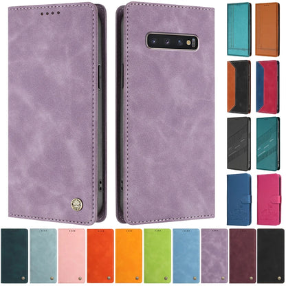 S10+ Luxury Wallet Flip Cover Phone Case For Samsung Galaxy S10E S10 Plus Lite G973F Magnetic Shockproof Leather Cases Fundas