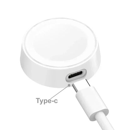Mini Watch Wireless Charger Type C Cable Keychain Pad for Samsung Galaxy Watch 7 6 5 Classic Pro 4 3 Active 2 Fast Charging Dock