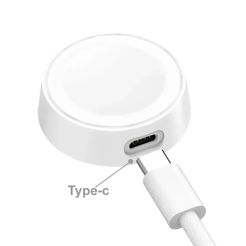 Mini Watch Wireless Charger Type C Cable Keychain Pad for Samsung Galaxy Watch 7 6 5 Classic Pro 4 3 Active 2 Fast Charging Dock