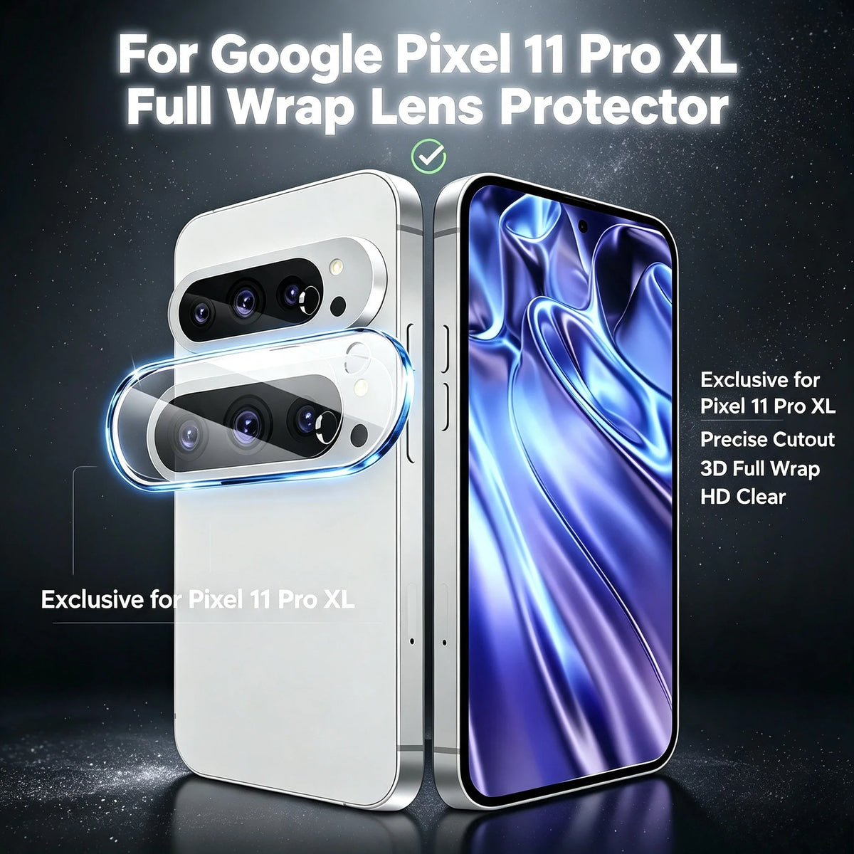 1-3Pcs HD Rear Camera Lens Tempered Glass Protector Film For Google Pixel 11 10 9 Pro XL 10A 9A 8 Pro Anti-Wear Anti-Scratch Cap
