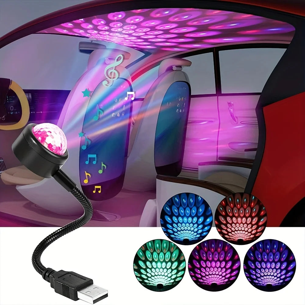 vehicle LED Starry Sky Night Light, USB Powered Galaxy Star Projector, Lamp for Car Roof, Room, Ceiling Decor, Plug and Play