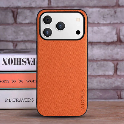 Case For iPhone 17 Pro Max 17 Air Coque Luxury Textile Leather Cover Fashion Phone Funda for iphone 17 pro max case capa