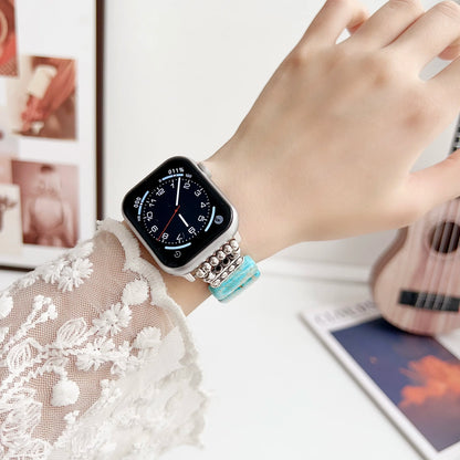 Elastic Force Stone Bracelet for Apple Watch Band for Women Series Ultra 10/9/8/7/6/ 40mm 41mm 42mm 44mm 45mm 46mm 49mm Strap