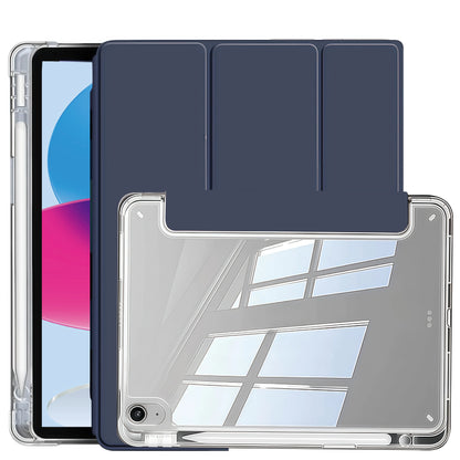 Case for iPad (A16) 11th Gen, 10th Gen, 11-inch 2025, iPad 9th/8th/7th/6th/5th gen, iPad Air Crystal Clear Case with Pencil Slot