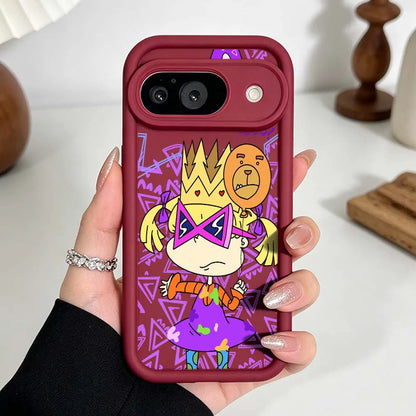 R-Rugrats C-Chuckie Finster Phone Case For Google Pixel 10 9 8 7 9a 8a 7a Pro XL Eye Ladder Silicone Cover