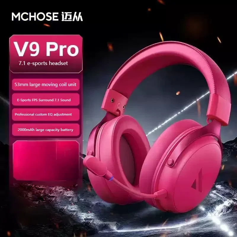 Mchose V9 Pro Delta Design Pro Gaming Headset Over Ear Headphones With Mic Surround Sound For Pc Ps5 Computer Games