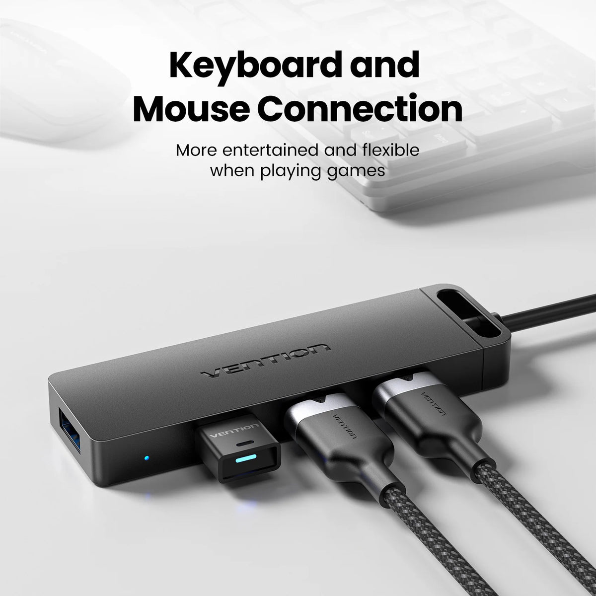 Vention USB 3.0 Hub 4 Ports 5Gbps High Speed USB Multi HUB Splitter Mouse Adapter SDD Hard Disk for MacBook Lenovo Dell Laptop