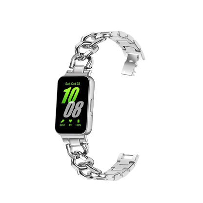 Thin Stainless Steel Strap for Samsung Galaxy Fit3 Single Row Fashion Denim Chain Bracelet Metal Chain Strap for Women