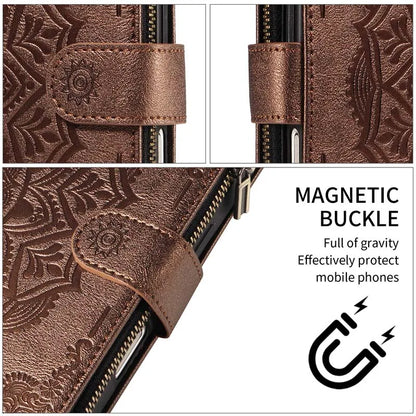 Leather Case For Samsung Galaxy S25 FE S26 Ultra S7 Edge S8 S9 Plus S10 Lite Note 10 8 Flip Wallet Zipper 9 Card Phone Cover