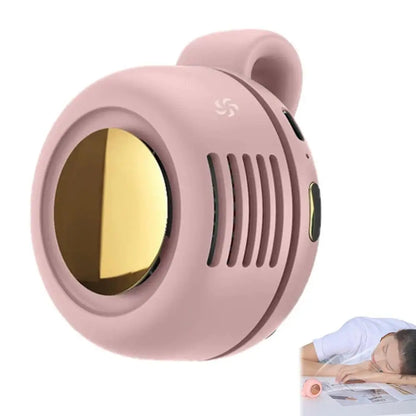 Portable Mini Bladeless Clip On Waist Fan 3 Speed Silent USB Recharge Hands Free Cooling Fan For Outdoor Travel Cycling Camping