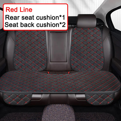 Universal Car Seat Covers Pu Leather Fashion Car Front and Rear Seat Cushions Car Seat Protector Four Seasons Auto Accessories