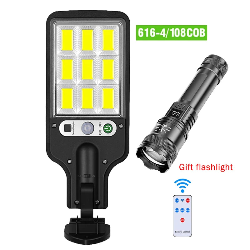 Newest Solar LED Light 300000LM Outdoor Solar Lamp Of Motion Sensor 4 Mode Waterproof IP65 Solar Garden Light Street Yard Lanter