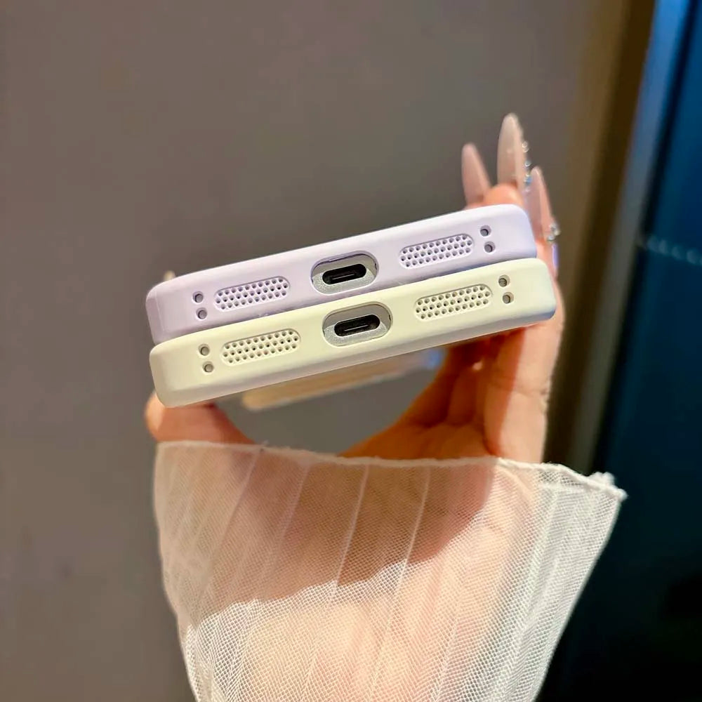 Q6 Luxury Contrast Color Tempered Glass Hard Case for IPhone 17 16 15 14 Pro Max for Magsafe Wireless Charge Dopamine Cover