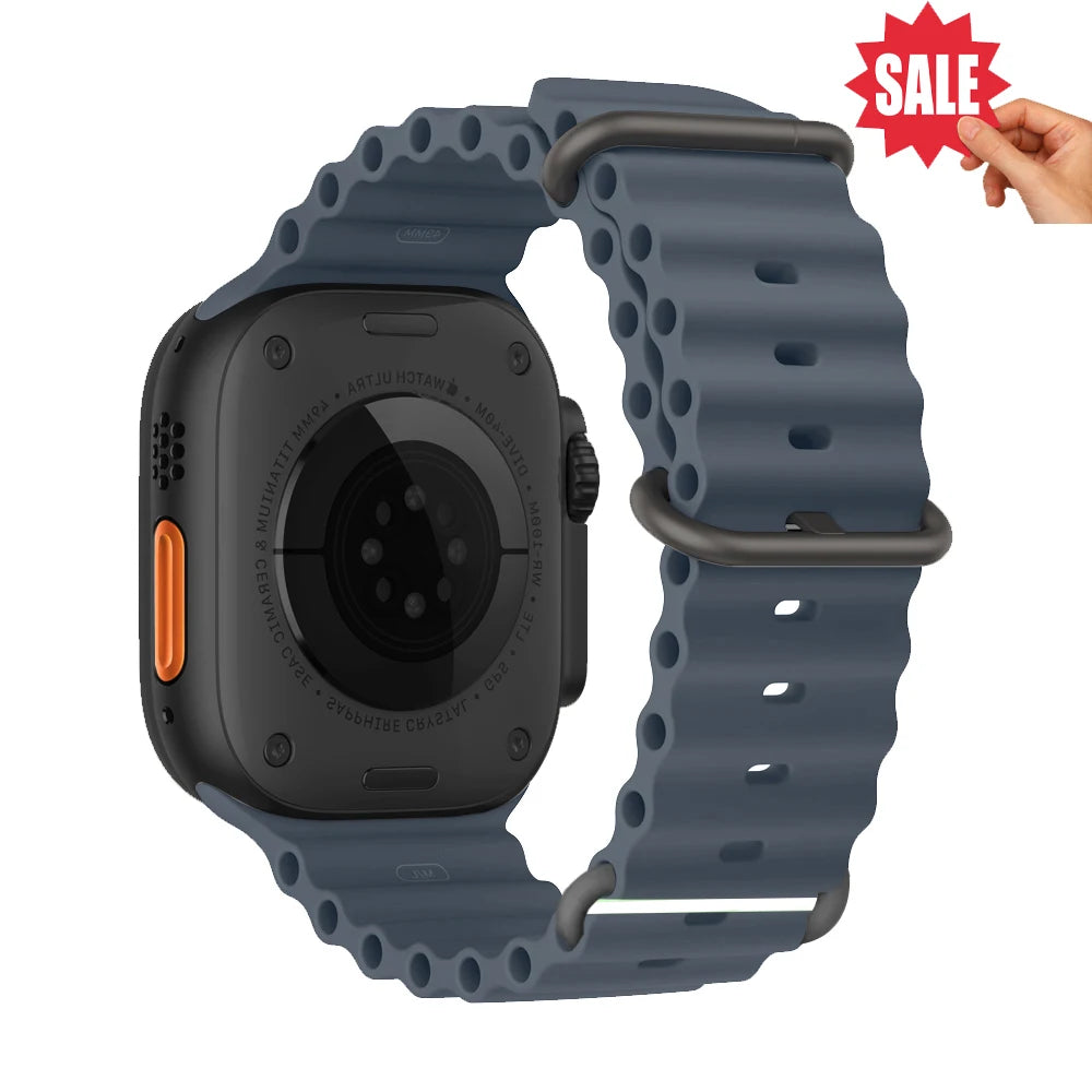 Ocean Band for Apple watch Ultra 3 Series 11 10 9 7 8 6 SE 49mm 45mm 46mm 42mm 44mm 40 41 Silicone bracelet correa iWatch Strap