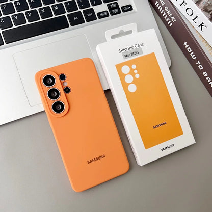 For Samsung Galaxy S26 S25 S26Plus S26Ultra Edge S24 S23 S22Ultra FE Case Soft Original Liquid Silicone Shockproof Phone Cover