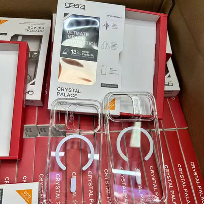 Gear4 Clear Armor Shockproof for Magsafe Case for IPhone 17 Pro Max Air 16 15 14 13 Pro Wireless Charging Ott-Box Phone Cover