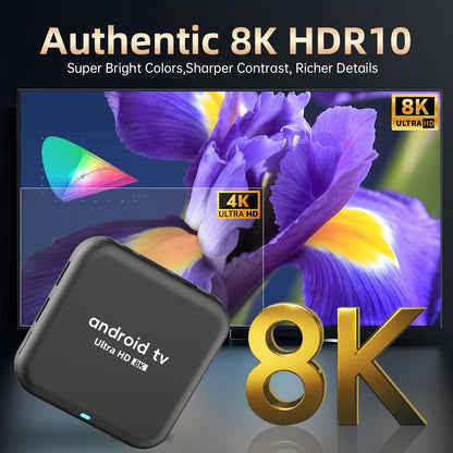 2026 Q18 Smart Home Theater Android 16 Smart TV Box 8GB 128GB 256GB Rockchip RK3518 Bluetooth 6.0 Google Assistant Voice Remote