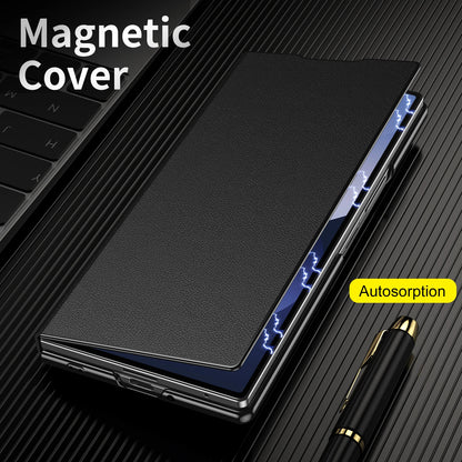 Anti-Sweat Leather Skin Mobile Phone Cover Case for Samsung Galaxy Z Fold 8 Ultra 5G Fold8 Fold 6 7 5 3 4 Fold6 Fold5 Fold4