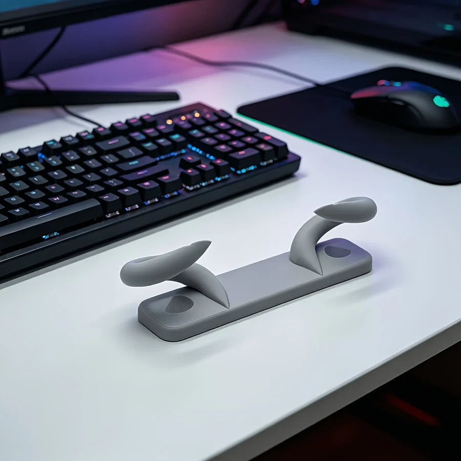 minimalism Game Controller Holder 3D Printed Anti-Slip Desk Stand Universal Gamepad Mount PS5 PS4 Xbox Gaming Desktop Organizer