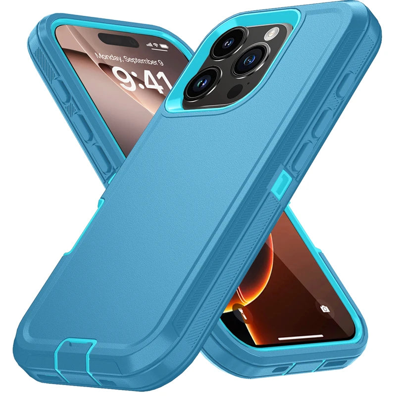 Shockproof Phone Cases For iPhone 17 16 15 14 13 12 11 Pro Max Mini 16E Defender Protecte Case For iPhone Air 15 16 Plus Cover