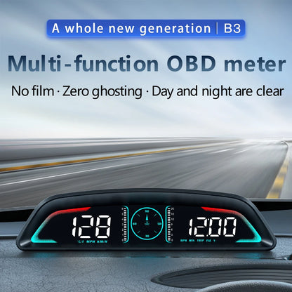 B3 Head Up Display OBD2 GPS Digtial HUD Car Gauge Speedometer Tachometer Water Temp Fuel Consumption Voltage Car Electronic
