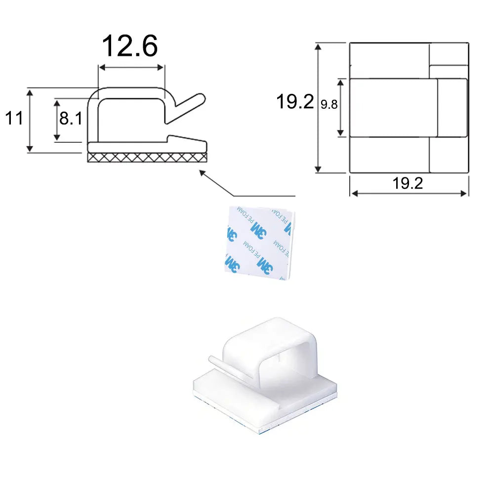 10Pcs Car Interior Auto Fastener Cable Organizer USB Winder Desktop Tidy Clips Management Wire Holder for Mouse Cord Accessories