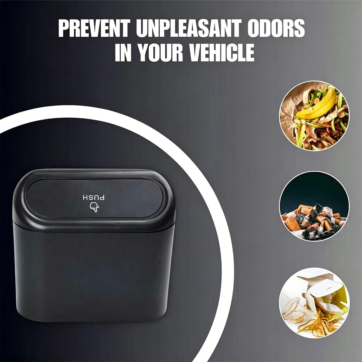 Car Trash Can, Mini Leakproof Trash Can for Car Desk, Thickened Garbage Bags Included, Portable Small Waste Bin for Vehicle