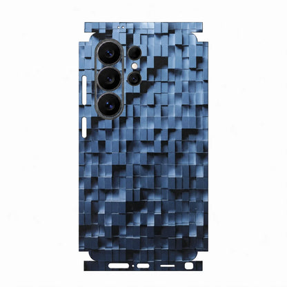 Full Coverage Faux Leather Back Skin for Samsung Galaxy S26 S25 Ultra Plus S24 S23 Full Wrap Anti Scratch Rear Film Sticker