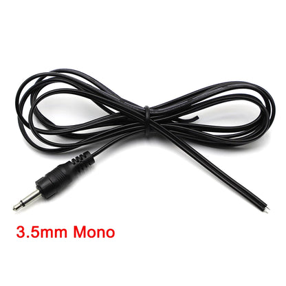 1/5/10pcs 3.5mm Mono Stereo Headset Male Plug with Cable 2 Pole 3.5 mm Audio Jack Adapter AUX Connection Cable DIY