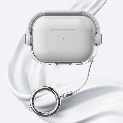 Security Lock Transparent Cover For Airpods Pro 2 Case Cute Candy Color Clean Earphone Case For Airpods 4 3 1 2 5 Phone Holder