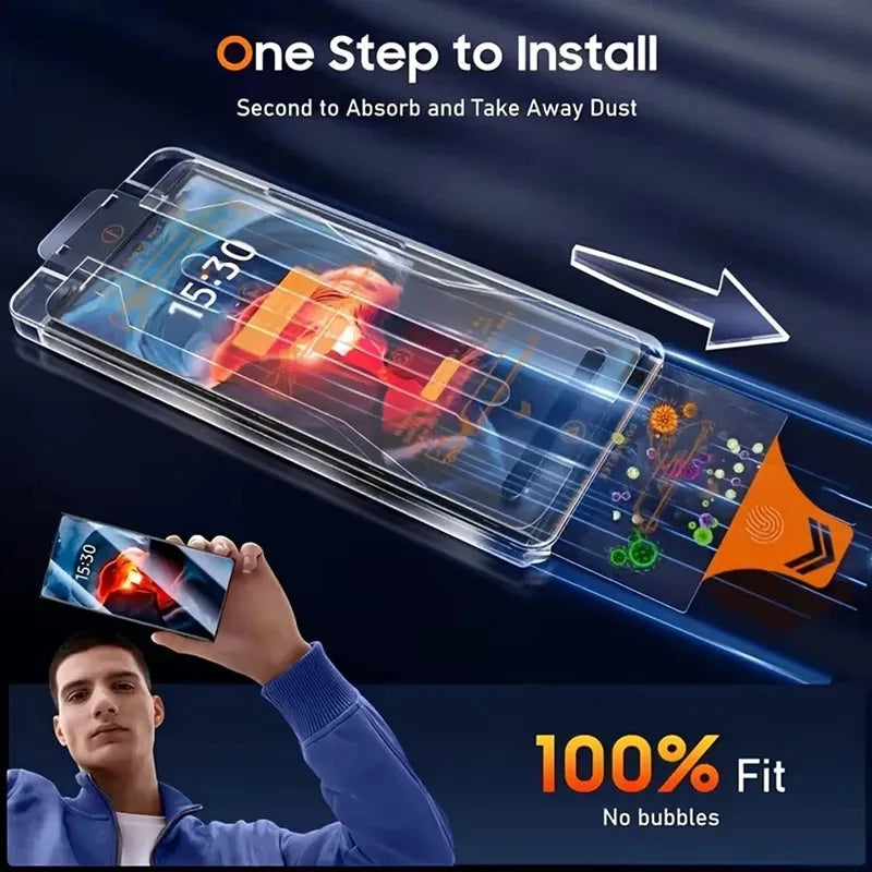 One-Click Dust Free Glass For iPhone Duo Glass Oleophobic Screen Protector Film For APPLE iPhone Duo Tempered Glass Fold Ultra