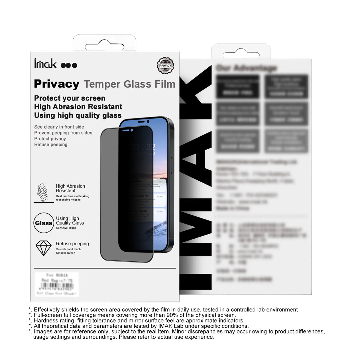 Privacy Tempered Glass For iPhone Duo Fold Protector Film Anti Spy Full Screen Coverage FM0010