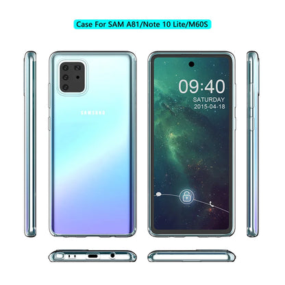 Clear Case for Samsung Note10 lite M60s Transparent Soft TPU Shockproof Phone Back Case for Samsung Galaxy Note 10 lite/A81/M60S