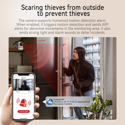 4MP HD 5G WiFi PTZ Camera Auto Tracking Cry Detector Home Indoor Security CCTV Surveillance Cameras Baby Monitor