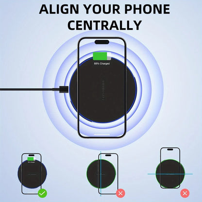 30W Wireless Charger for IPhone17 16 15 14 13 12 X XR XS Max 8 for Samsung S24 S23 S22 S10 S20 Note10 20 Xiaomi Huawei Phone