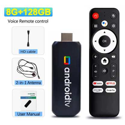 New Widely Compatible Android 16 TV Box Stick WiFi6 Bluetooth Transmission 4K/8K UHD Decoding Voice Remote Fast Streaming