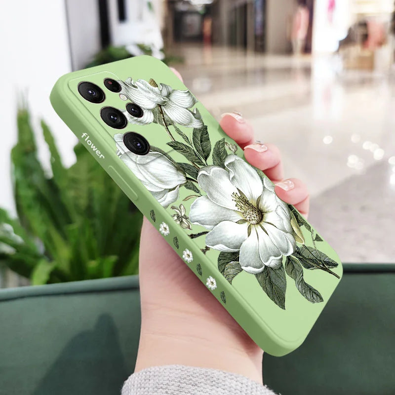 Wild Flowers Phone Case For Samsung Galaxy S25 S24 S23 S22 S21 S20 Ultra Plus FE S10 S9 S10E Note 20 ultra 10 9 Plus Cover
