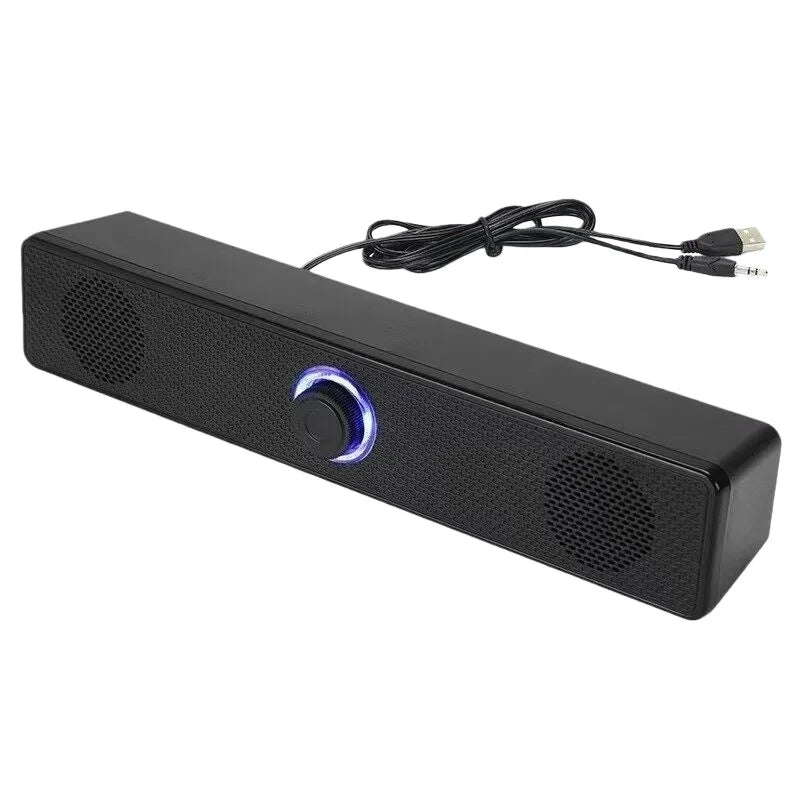 PC Soundbar Wired and Wireless Bluetooth Speaker USB Powered Soundbar for TV Pc Laptop Gaming Home Theater Surround Audio System