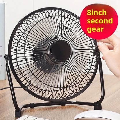 5 6 8 Inch USB Powered Mini Desktop Fan Strong Wind Quiet Portable Table Cooling Fan For Office Bedroom Dorm Student Home Use